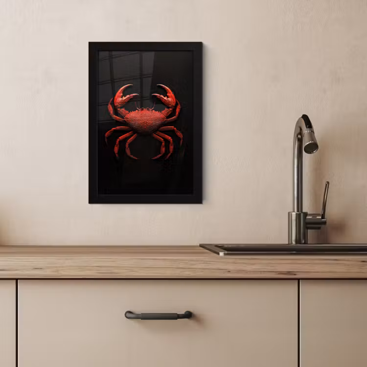 KitchenYeah - Cucina - Cornice per foto - Granchio - Rosso - Pesce - Crostacei — 4