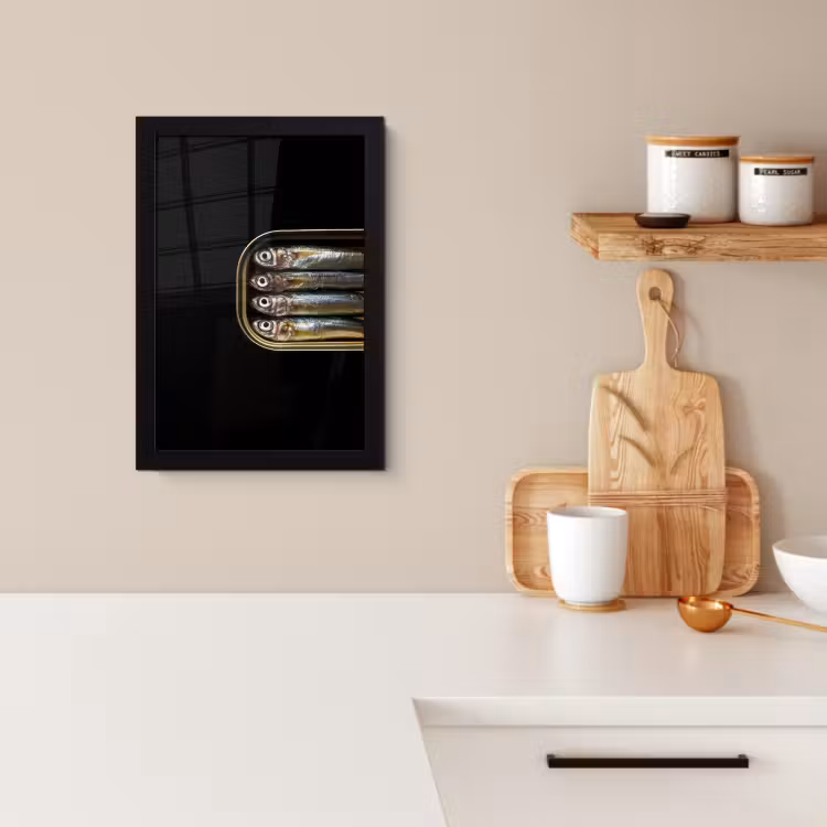 KitchenYeah - Cucina - Cornice per foto - Sardine - Lattina - Nero - Pesce — 3