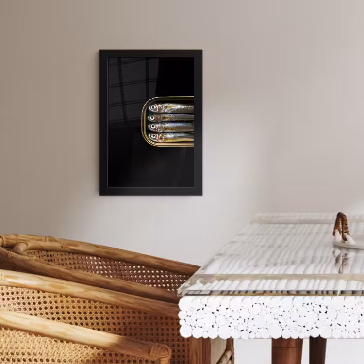 KitchenYeah - Cucina - Cornice per foto - Sardine - Lattina - Nero - Pesce — 4