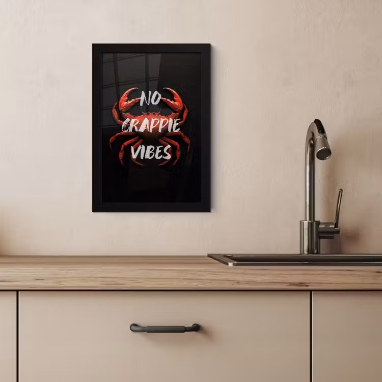 KitchenYeah - Cucina - Cornice per foto - Granchio - Rosso - Testo - Nero — 4