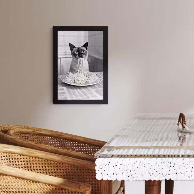 KitchenYeah - Cucina - Cornice per foto - Gatto - Siamese - Bianco e nero - Carino - Animali — 3