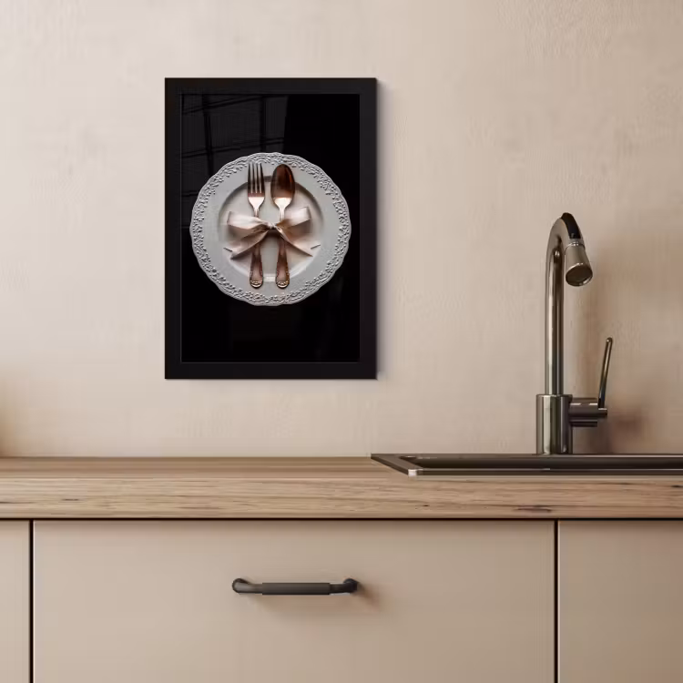Cornice per foto - Rosa - Fiocco - Posate — 4
