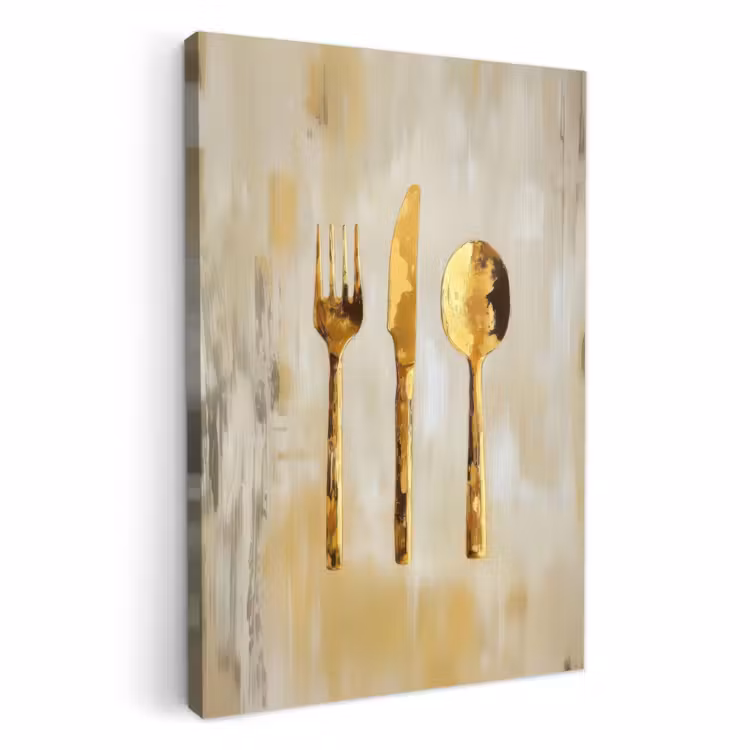 KitchenYeah - Cucina - Tela - Vernice - Oro - Posate — 2