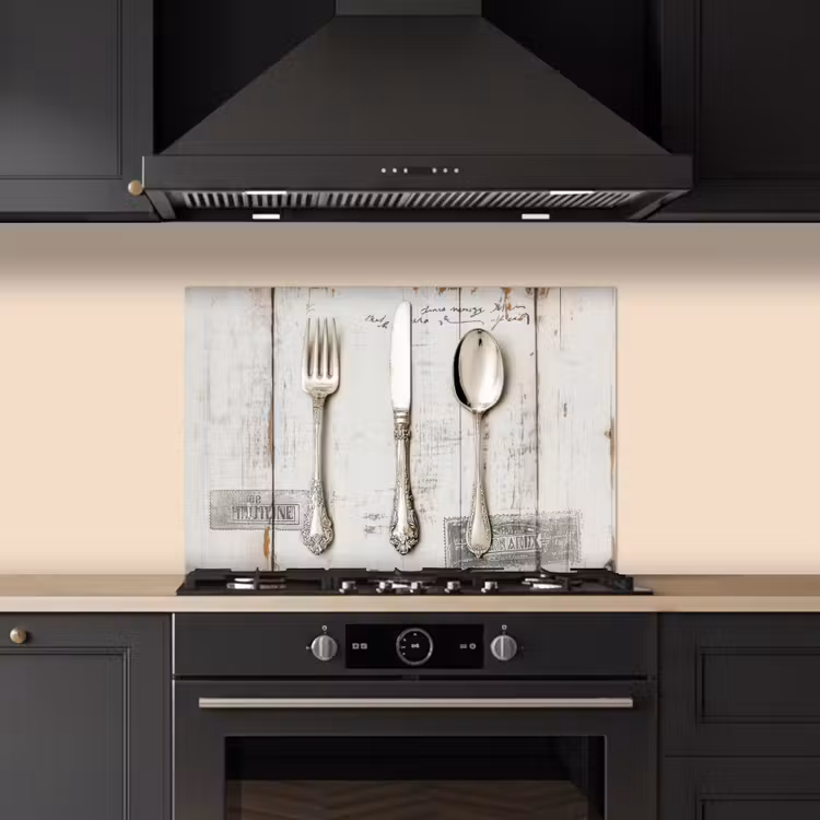 Paraschizzi cucina - Argento - Posate - Legno — 5
