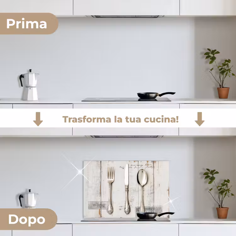 Paraschizzi cucina - Argento - Posate - Legno — 7
