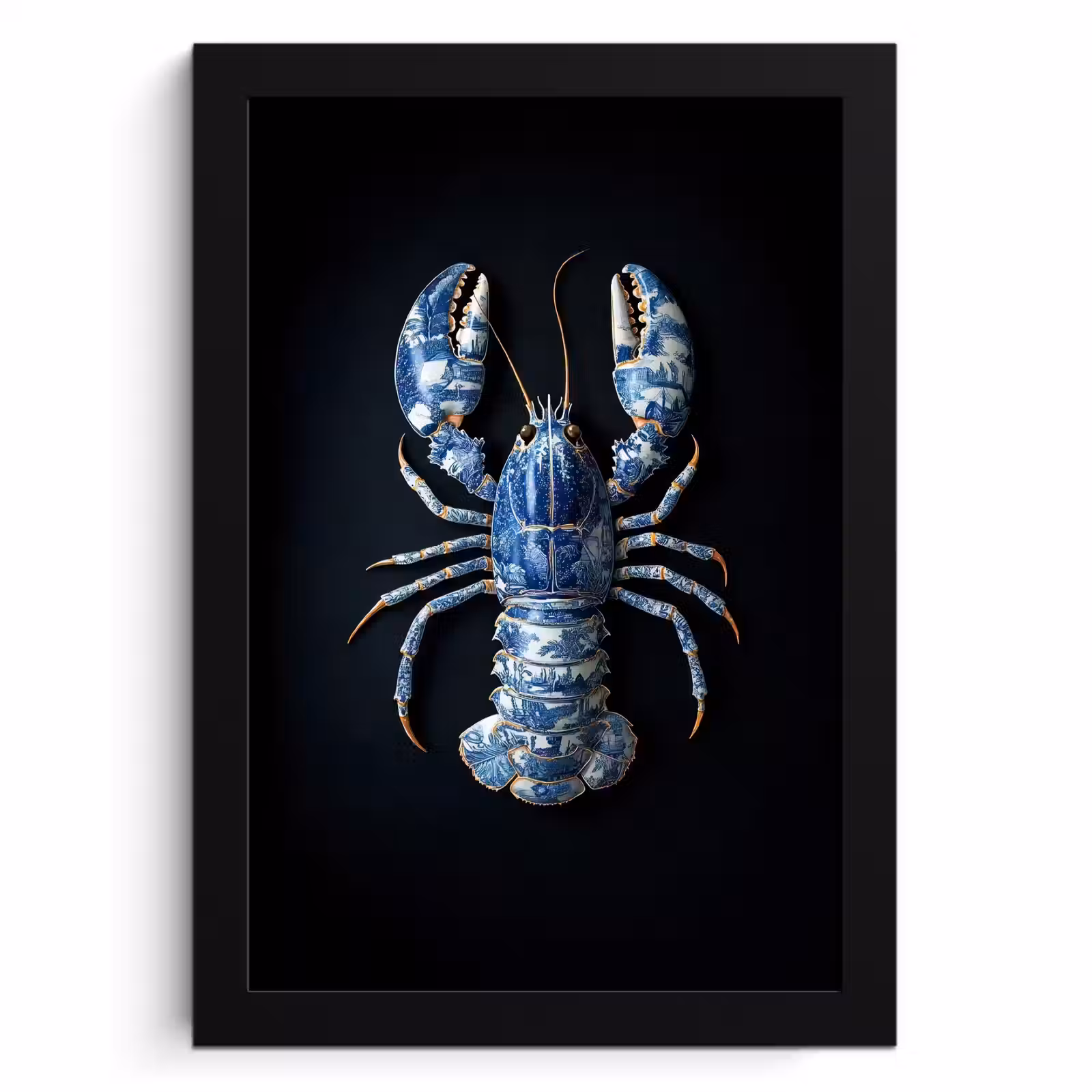 KitchenYeah - Cucina - Cornice per foto - Aragosta - Blu Delft - Scudo - Resistente — 1