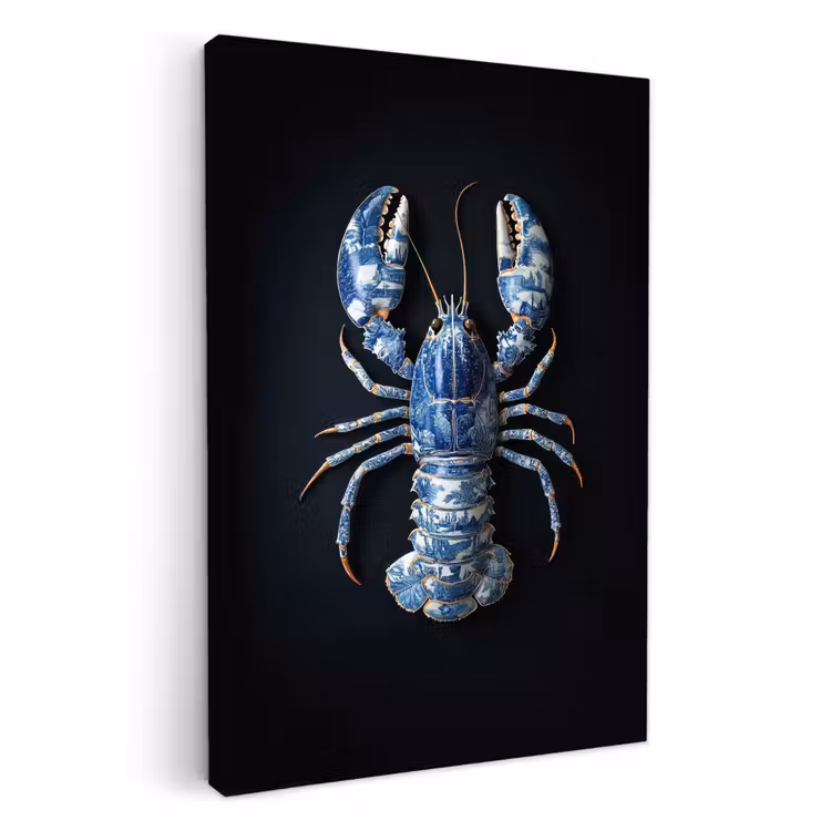 Dipinti su tela - Aragosta - Blu Delft - Scudo - Resistente — 3