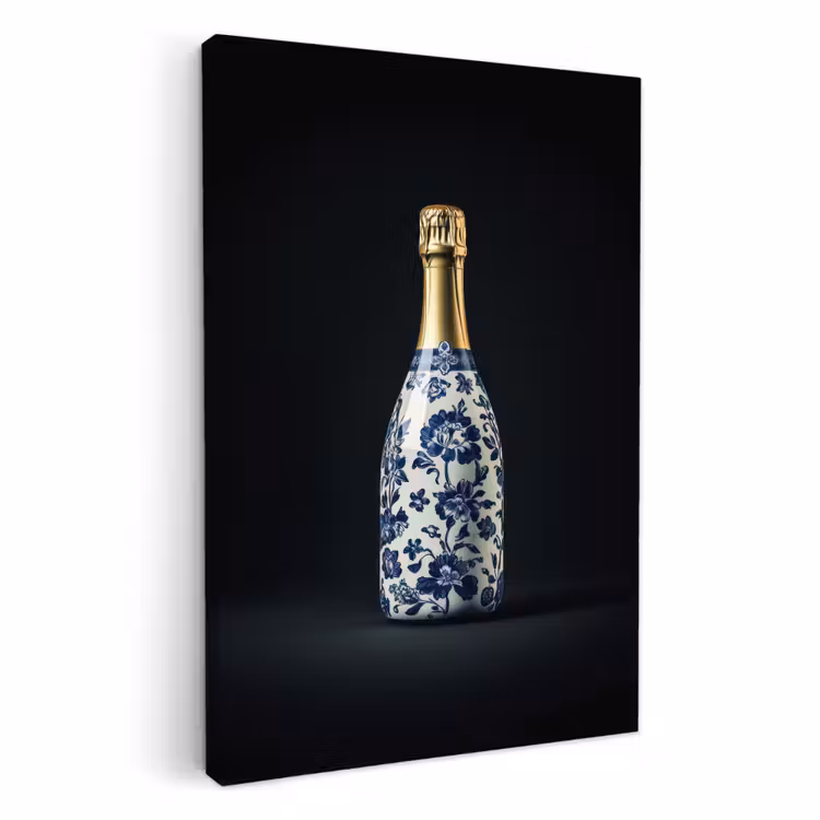 Dipinti su tela - Champagne - Fiori - Oro - Chic — 1