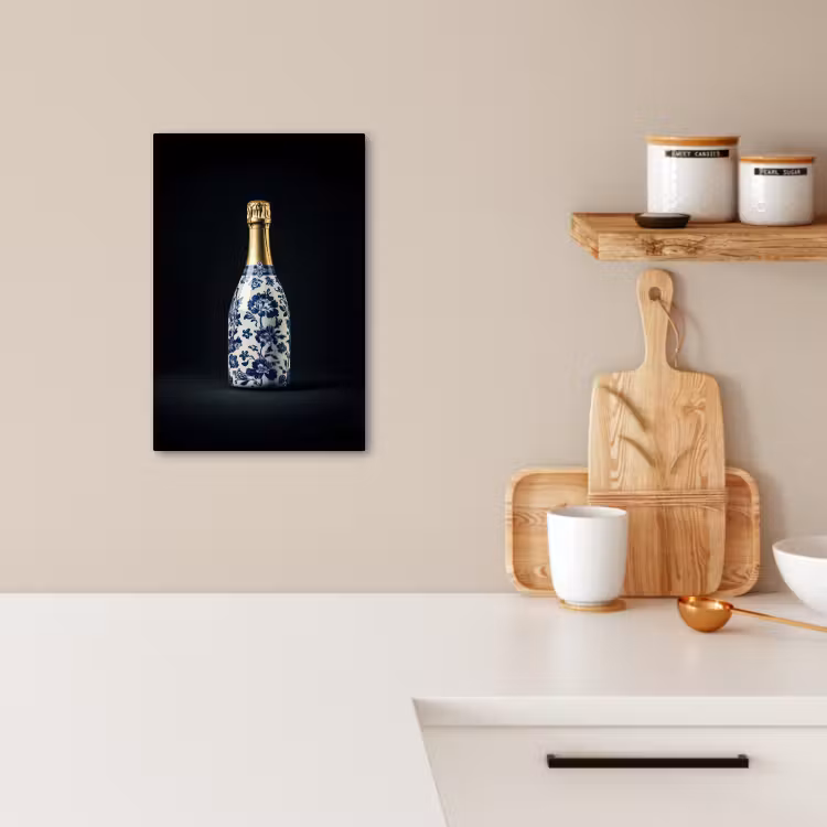 Dipinti su tela - Champagne - Fiori - Oro - Chic — 2