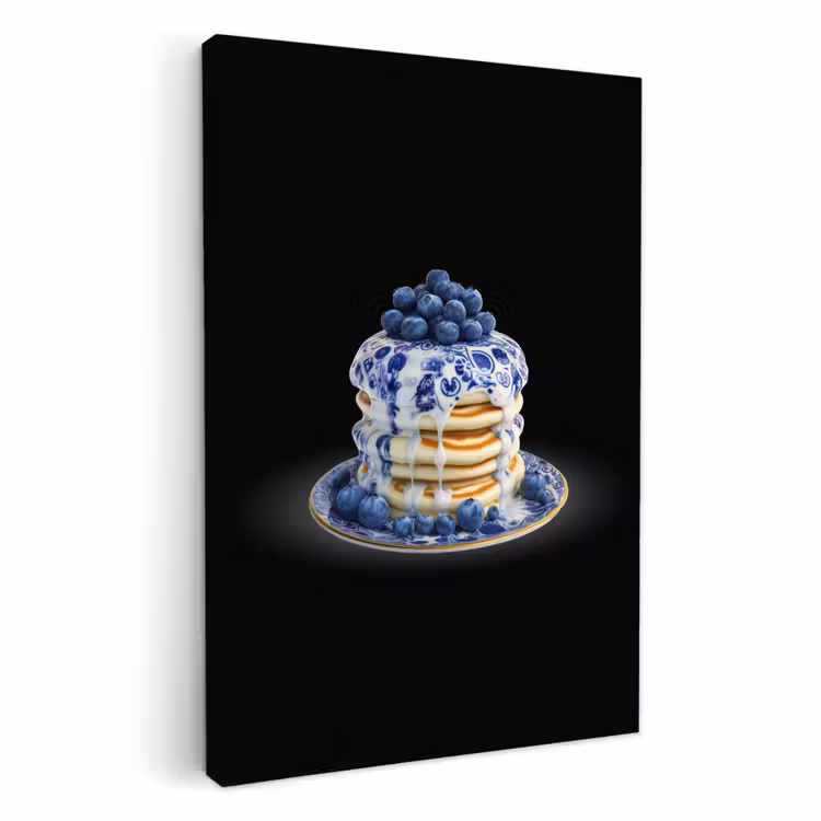 Dipinti su tela - Pancake - Mirtilli - Piatto — 4