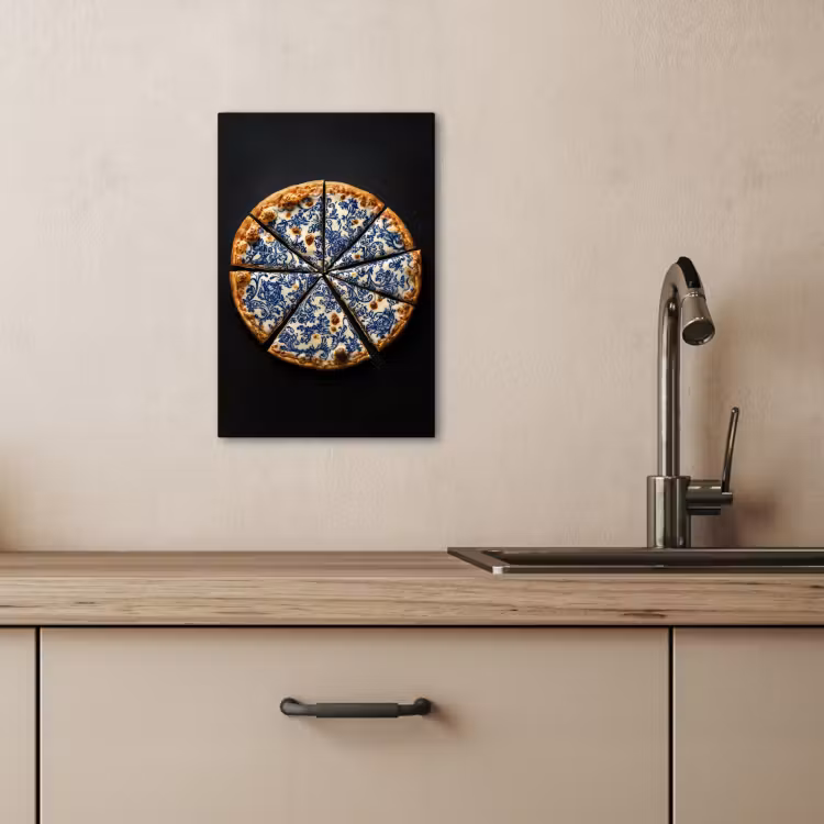 Dipinti su tela - Pizza - Cibo - Blu Delft — 4
