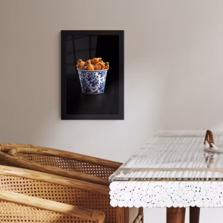 KitchenYeah - Cucina - Cornice per foto - Pollo - Secchio - Blu Delft - Gustoso — 2