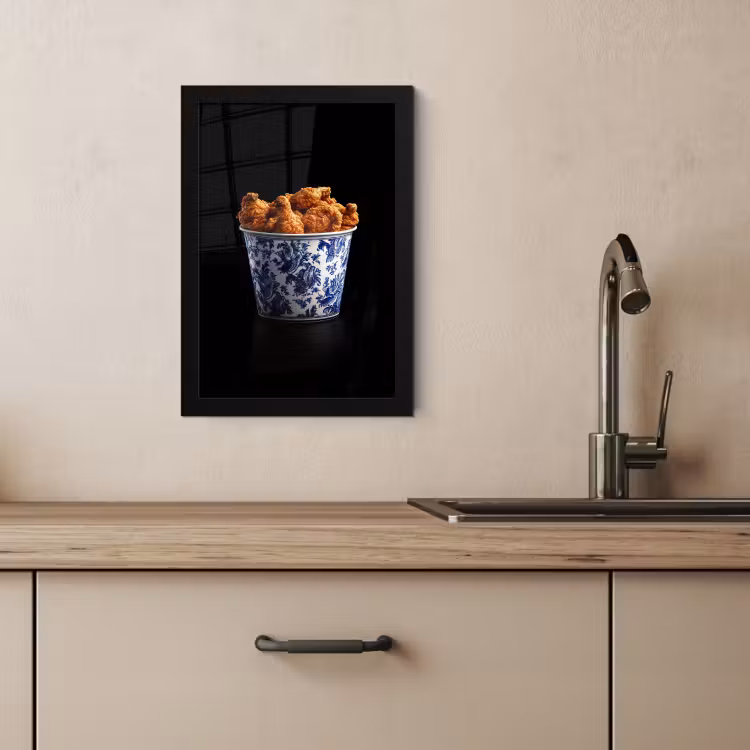 KitchenYeah - Cucina - Cornice per foto - Pollo - Secchio - Blu Delft - Gustoso — 4
