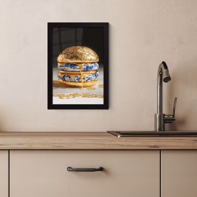 KitchenYeah - Cucina - Cornice per foto - Blu Delft - Oro - Cittadino — 2