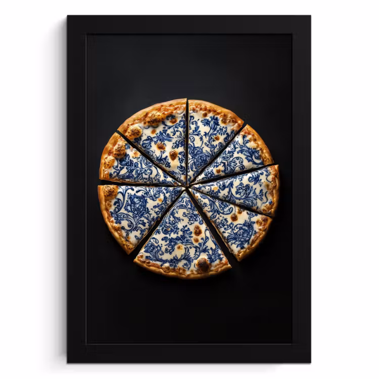 KitchenYeah - Cucina - Cornice per foto - Pizza - Cibo - Blu Delft — 1