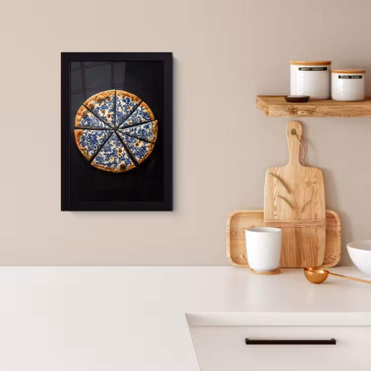 KitchenYeah - Cucina - Cornice per foto - Pizza - Cibo - Blu Delft — 2