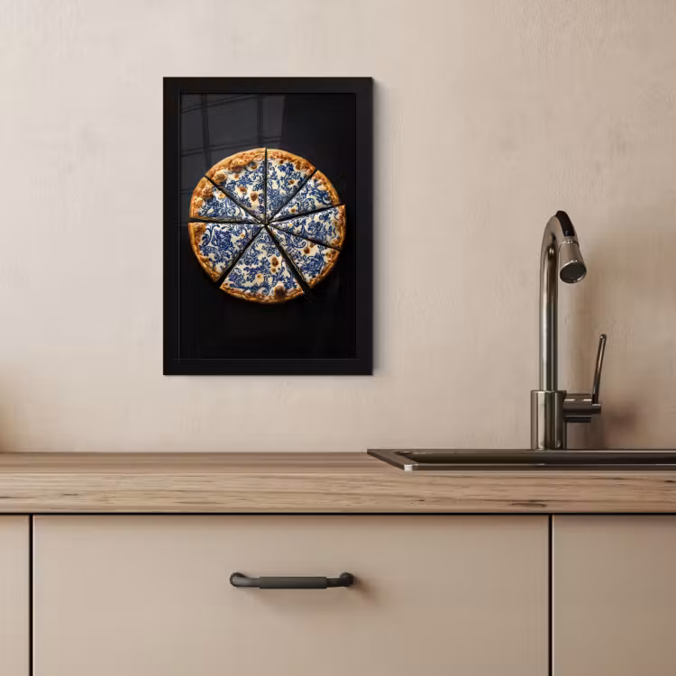 KitchenYeah - Cucina - Cornice per foto - Pizza - Cibo - Blu Delft — 3