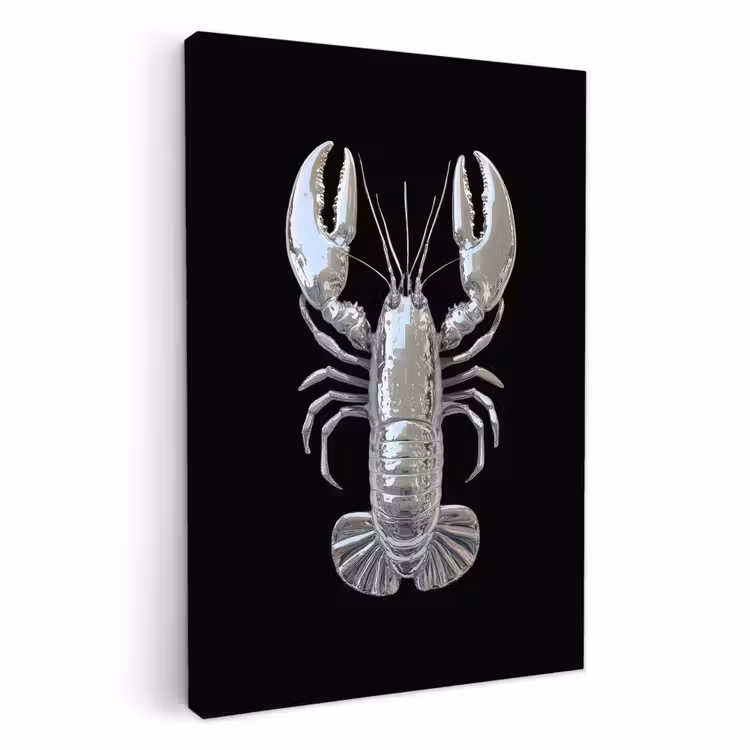 Dipinti su tela - Aragosta - Argento - Metallizzato - Lusso — 1