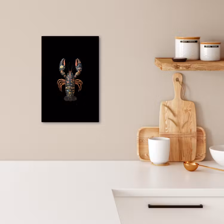 Dipinti su tela - Cancro - Nero - Motivo floreale - Artistico — 3