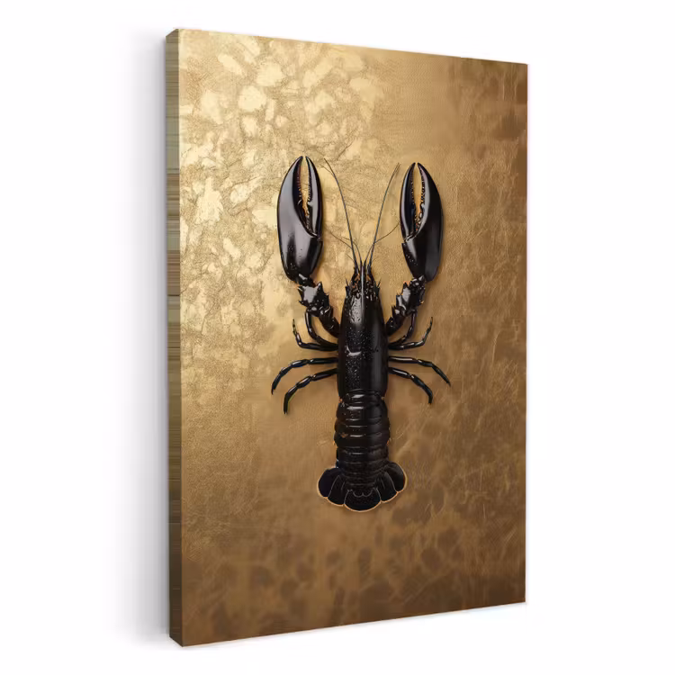 Dipinti su tela - Cancro - Nero - Oro - Lusso — 4