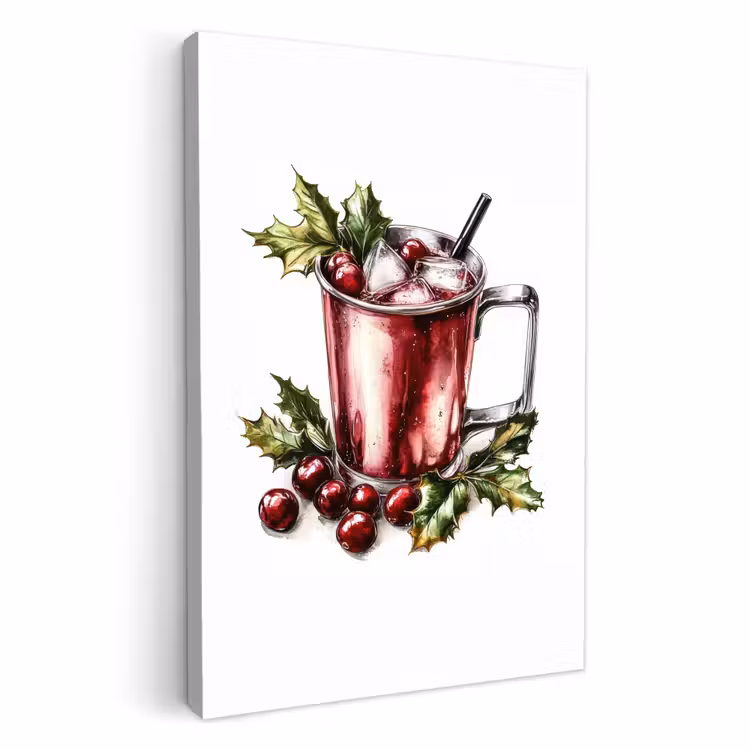 Dipinti su tela - Bevanda - Inverno - Cocktail - Rosso — 1