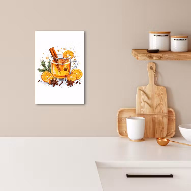 Dipinti su tela - Caldo - Tè - Arancia - Cannella — 2