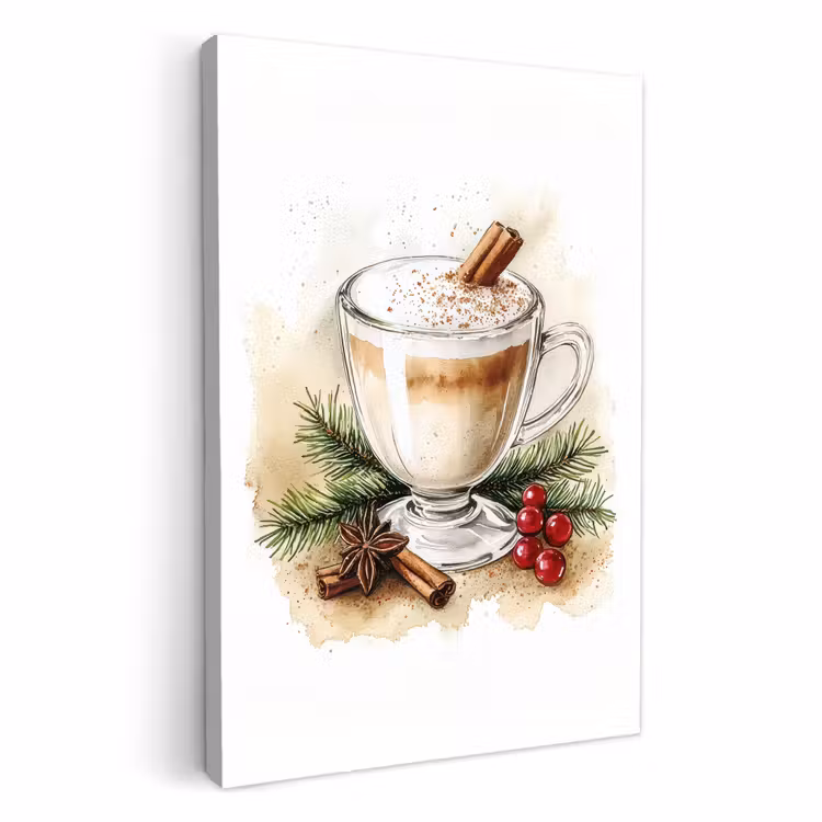 Dipinti su tela - Inverno - Caffè - Caldo - Decorazione — 1