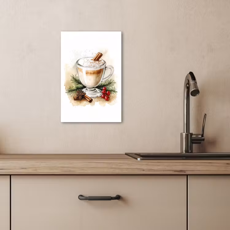 Dipinti su tela - Inverno - Caffè - Caldo - Decorazione — 3