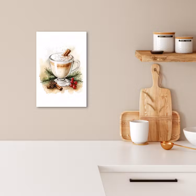 Dipinti su tela - Inverno - Caffè - Caldo - Decorazione — 4