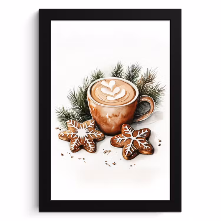 KitchenYeah - Cucina - Cornice per foto - Caffè - Torta - Inverno - Arte - Natale — 1
