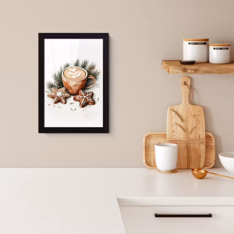 KitchenYeah - Cucina - Cornice per foto - Caffè - Torta - Inverno - Arte - Natale — 2