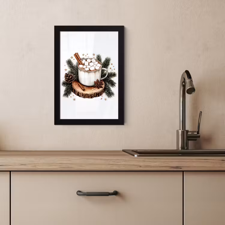 KitchenYeah - Cucina - Cornice per foto - Inverno - Legno - Cioccolato al latte - Bevanda - Natale — 2