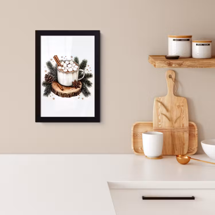 KitchenYeah - Cucina - Cornice per foto - Inverno - Legno - Cioccolato al latte - Bevanda - Natale — 3