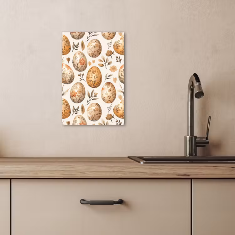 Uova di Pasqua - Marrone - Fiori — 3