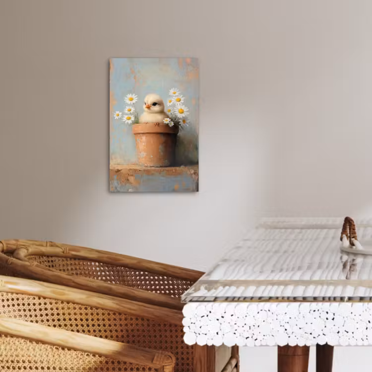 Vaso di fiori - Pulcino - Fiori — 4