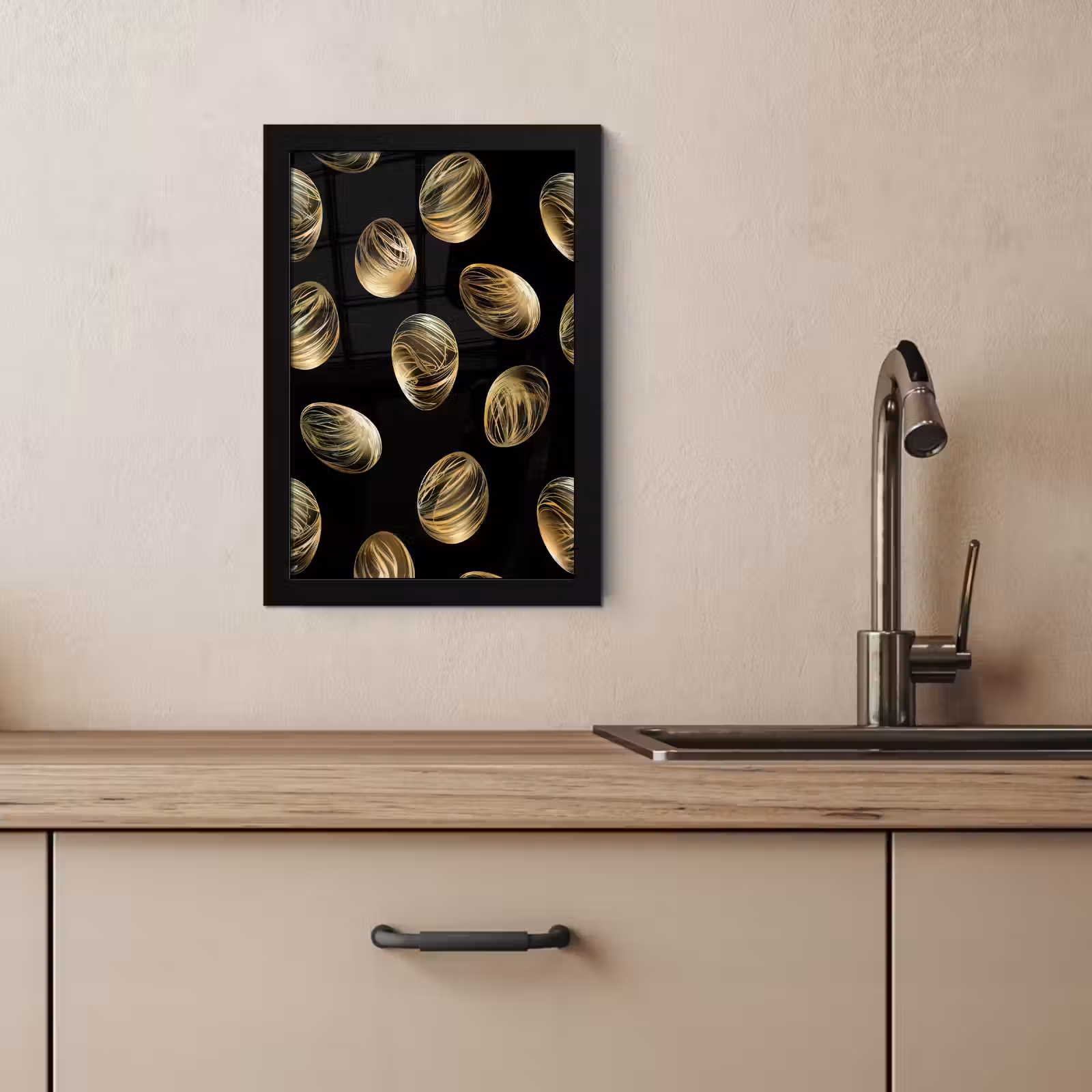 Cornice per foto - Uova - Oro - Modello — 1