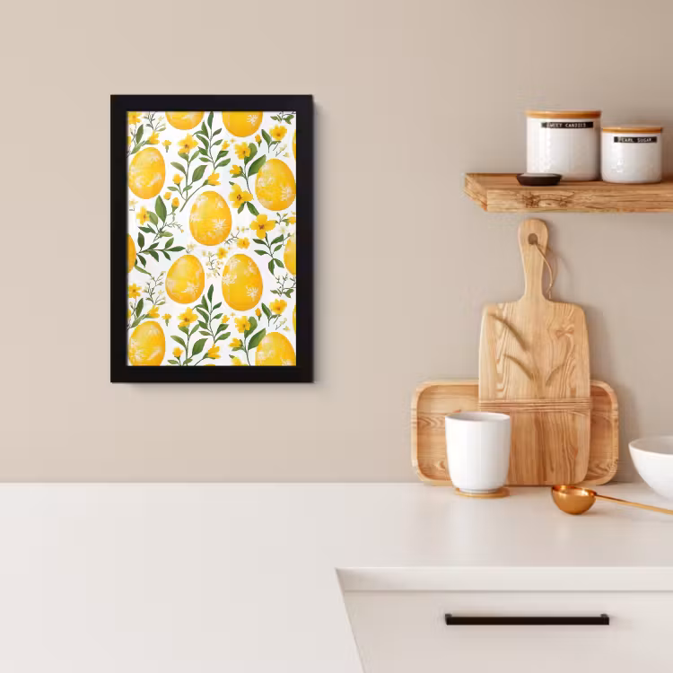 Cornice per foto - Fiori - Uova di Pasqua - Giallo — 4