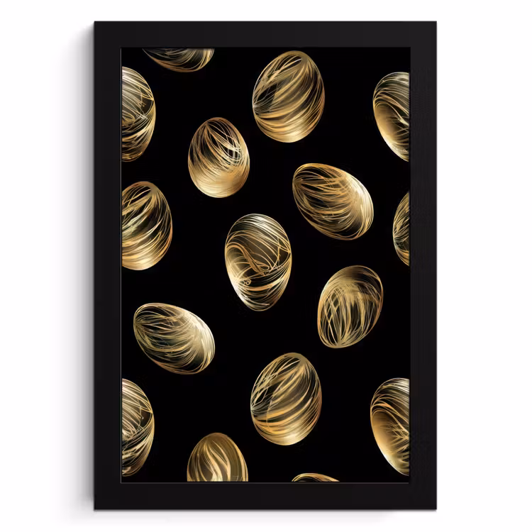 Cornice per foto - Uova - Oro - Modello — 3