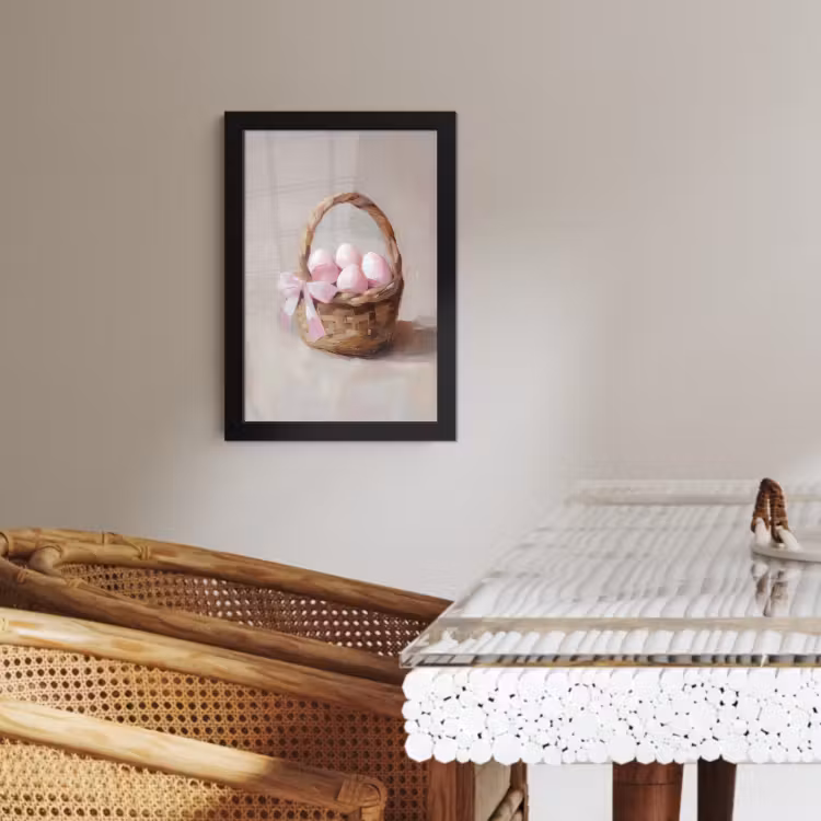 Cornice per foto - Cestino - Uova - Rosa — 4