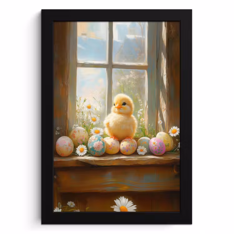 Cornice per foto - Pulcino - Finestra - Uova di Pasqua — 1