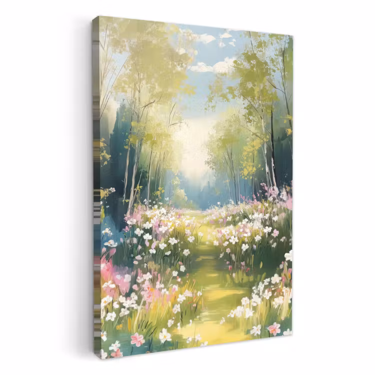 Dipinti su tela - Foresta - Stile di pittura - Colorato — 1