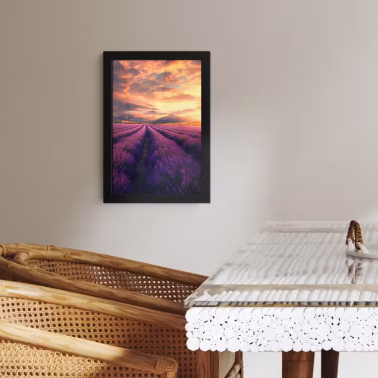KitchenYeah - Cucina - Cornice per foto - Campo di lavanda - Tramonto - Viola — 2