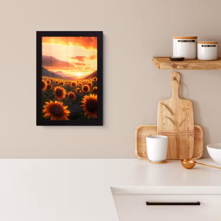 KitchenYeah - Cucina - Cornice per foto - Girasoli - Tramonto - Paesaggio — 2