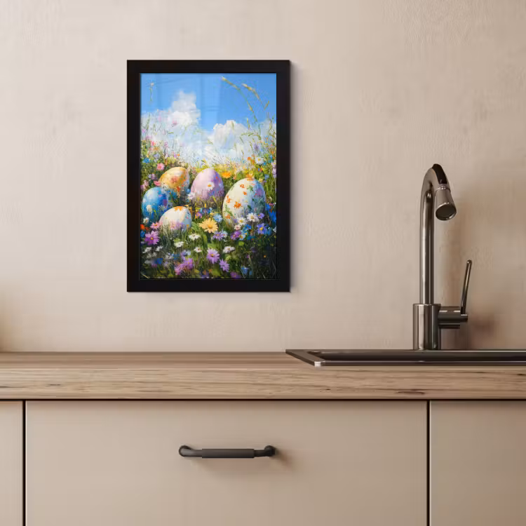 Cornice per foto - Prato - Uova - Fiori — 3