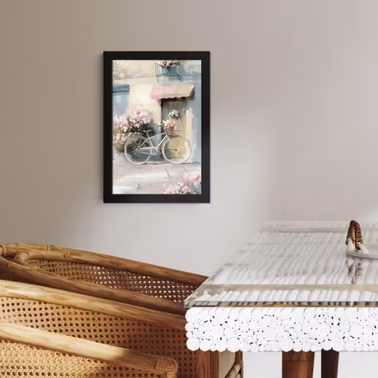 KitchenYeah - Cucina - Cornice per foto - Bicicletta - Colori pastello - Fiori — 2