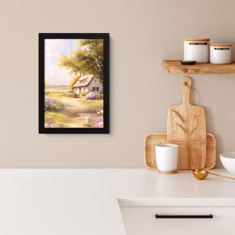 KitchenYeah - Cucina - Cornice per foto - Casetta - Legno - Fiori — 2