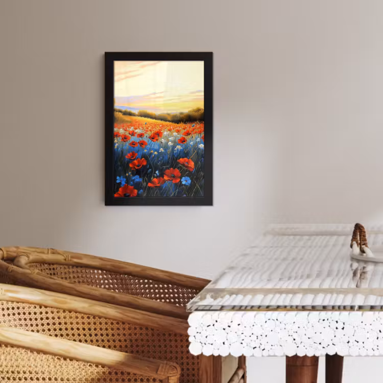 KitchenYeah - Cucina - Cornice per foto - Papavero - Campo di fiori - Colorato — 2