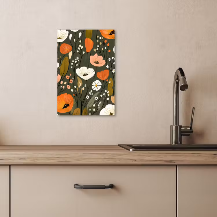 Dipinti su tela - Fiori - Illustrazione - Verde — 3