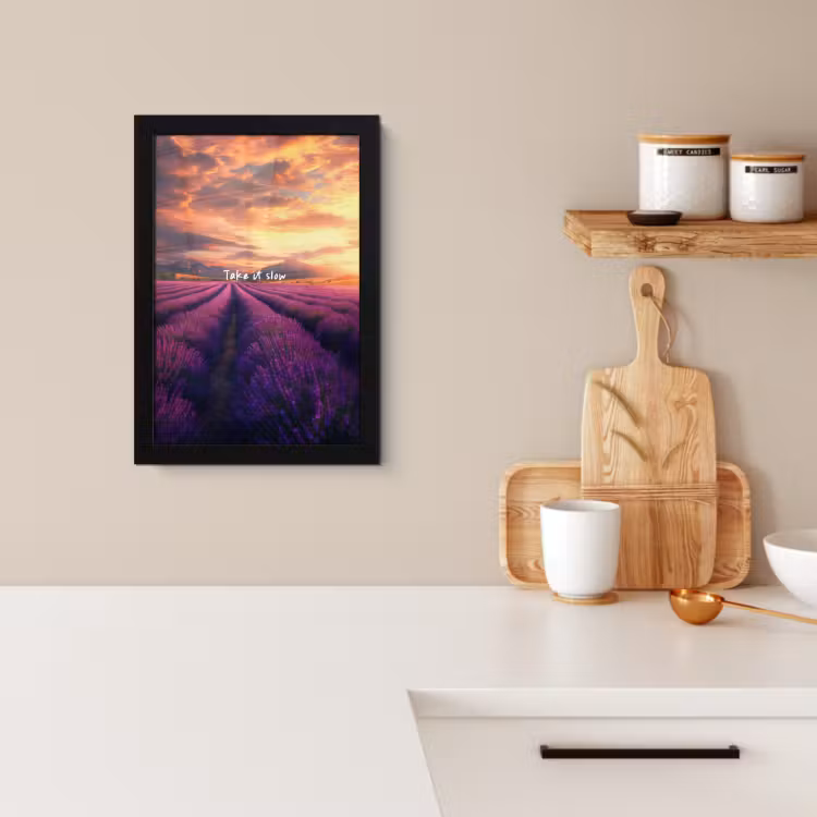 KitchenYeah - Cucina - Cornice per foto - Campo di lavanda - Citazione - Tramonto — 4