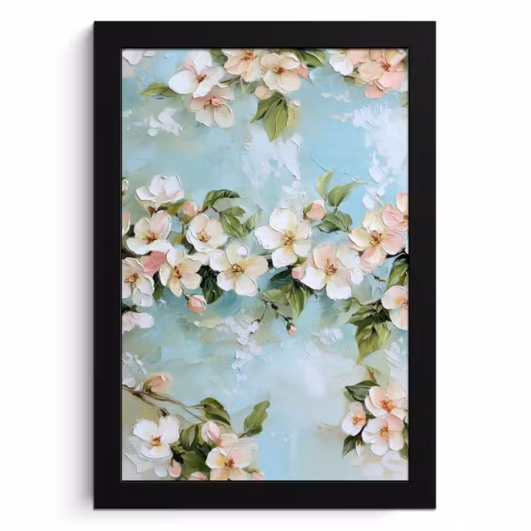 KitchenYeah - Cucina - Cornice per foto - Fiore - Foglie - Azzurro — 1